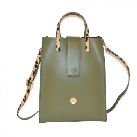 Bolso Piel Alargado Verde